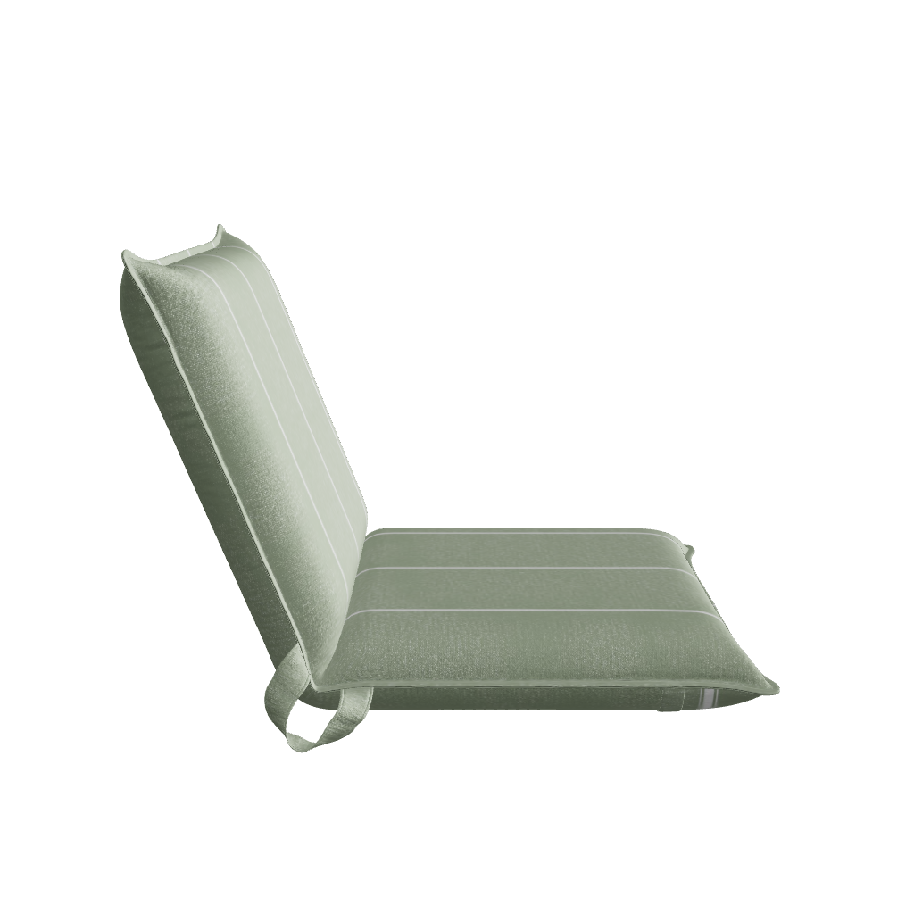 3D model of La Chaise portable reclining beach lounger with adjustable backrest green