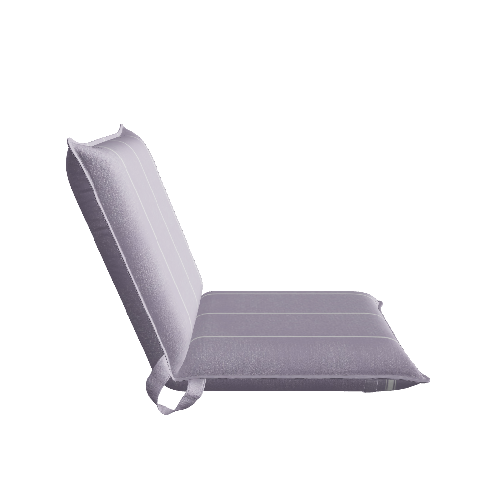 3D model of La Chaise portable reclining beach lounger with adjustable backrest purple